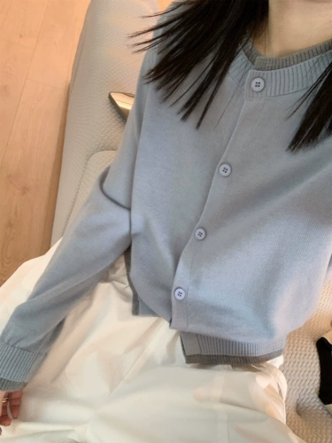 elielim Комплект, тонкий дизайнерский свитер, трикотажный кардиган, тренд сезона