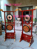 Factory direct sales of high-end painted gong rack gong drum rack wooden gong drum rack can be disassembled and customized