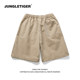 Jungle Tiger American Trendy Khaki Shorts Men's Summer Casual Size Loose Drawstring Men's Quarter Pants