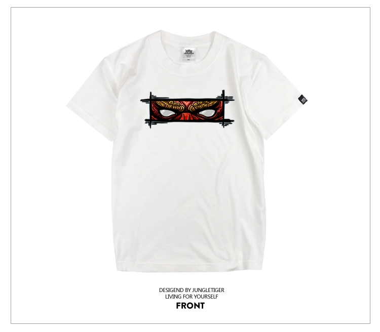 2018 Tiger Tiger thiết kế thủy triều chung thương hiệu áo thun Nhật Bản Harajuku graffiti hip-hop cotton ngắn tay BL05 áo thun nam tay ngắn đen
