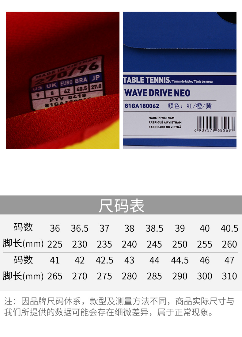 Giày bóng bàn Mizuno / Mizuno WAVE DRIVE NEO trong nhà giày thể thao toàn diện giày sneaker nam trắng
