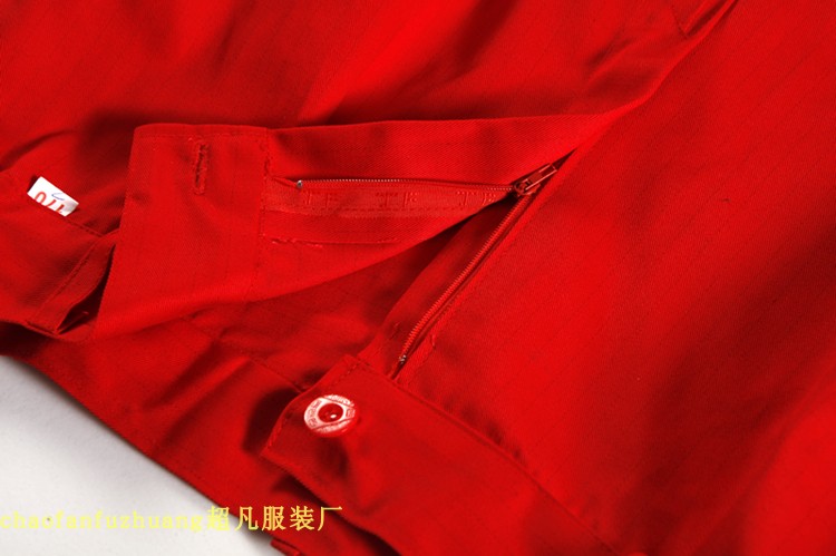 Trạm xăng chống tĩnh điện Quần áo cotton màu đỏ Sinopec PetroChina Bảo hiểm lao động hóa chất khí tự nhiên quần baggy nam