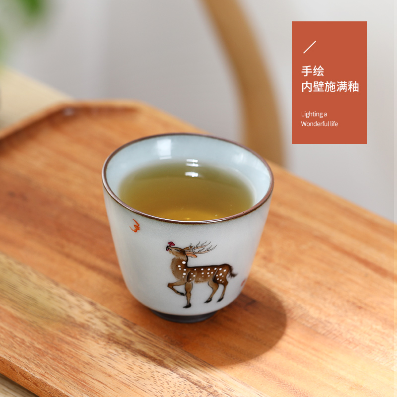Jingdezhen ceramic hand - made sample tea cup cup meeting domestic tea cup kung fu pure manual creative teacups