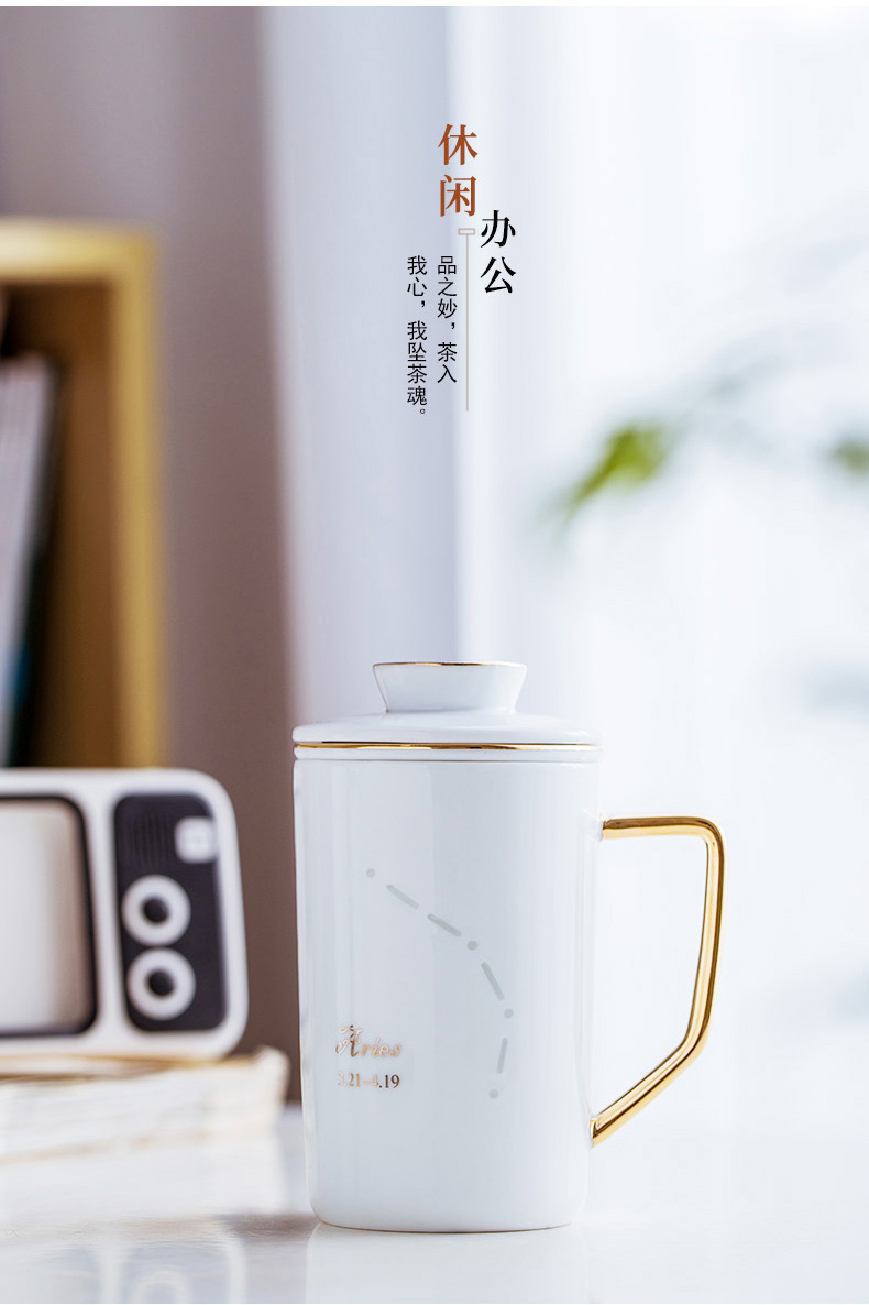 Analyzes teacups hand - made exquisite paint ceramic cups office leisure filtering cup does not affect the normal use