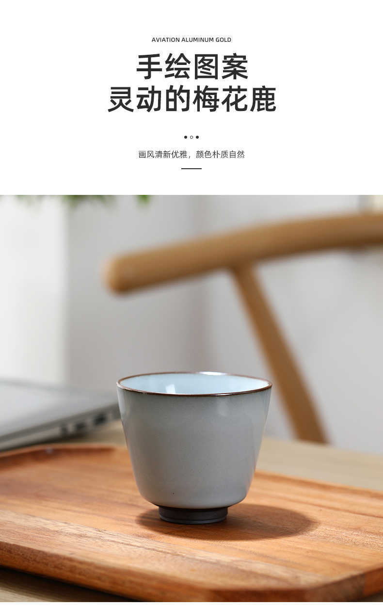 Jingdezhen ceramic hand - made sample tea cup cup meeting domestic tea cup kung fu pure manual creative teacups