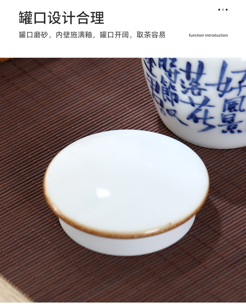 Jingdezhen ceramic porcelain retro creative kung fu pu 'er tea pot seal guanyin tea cake tea urn storage size