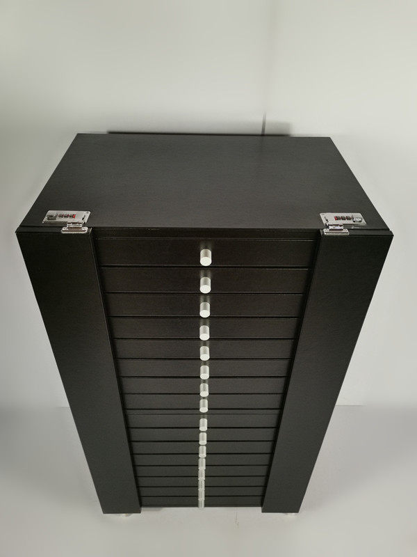 Optical shop leather glasses display cabinet Cinema 3D sunglasses storage box Glasses showcase display box