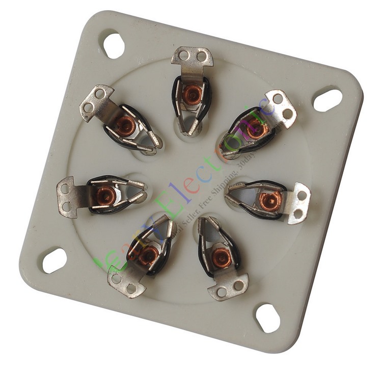 Ceramic GZC7-7 copper tin-plated phosphorus foot plate seven-legged vacuum tube seat suitable for 813 FU-13 5-125B FD71