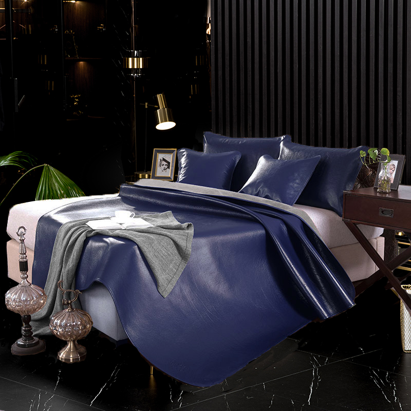 YOMO original pastoral layer Buffalo leather sandmat Three sets 1 8 m bed Bull Leather Pure Color Mat 1 5m Soft Ticks