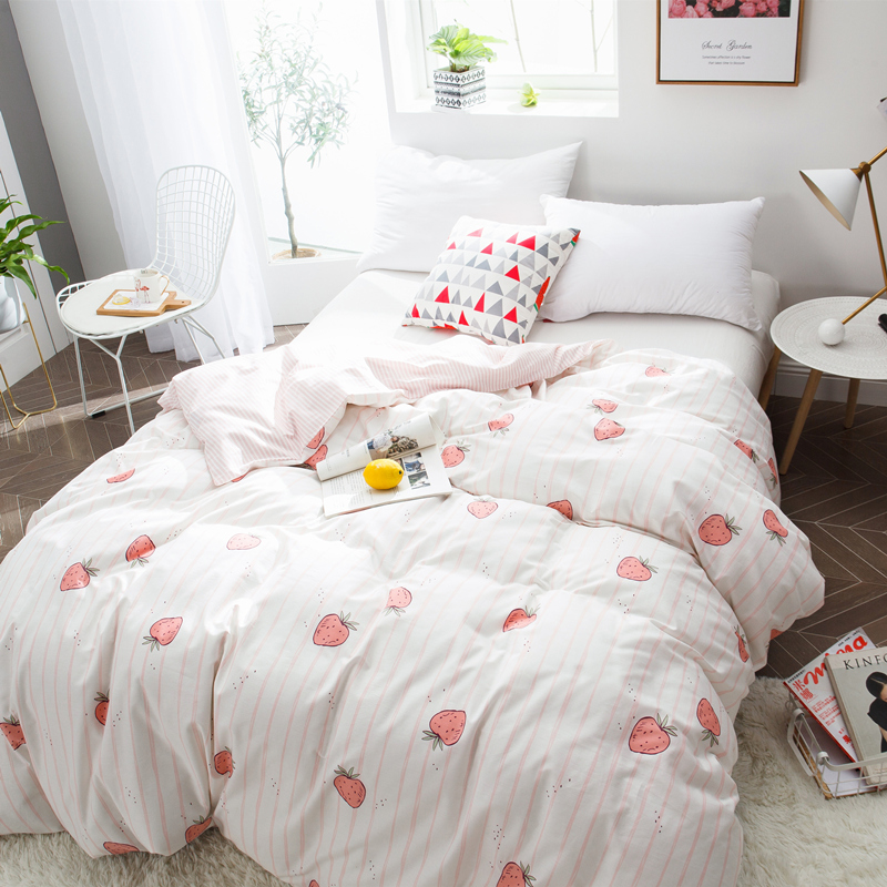 ins Nordic Cotton double quilt cover single piece 1 8m bed cotton single student dormitory quilt cover 150x200x230