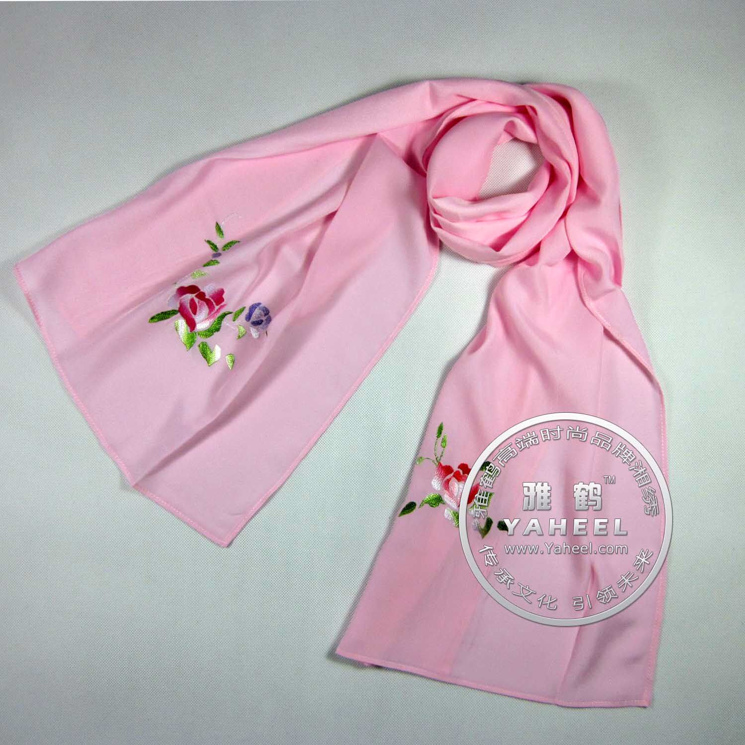 Hunan Xiangxiu silk scarf scarf pure hand embroidery multi-color optional gifts for female customers and friends practical