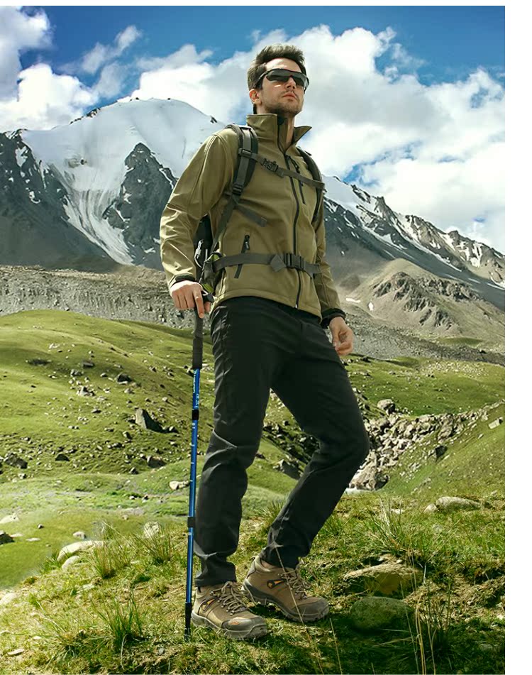 Lạc đà ngoài trời leo núi cực leo núi xuyên quốc gia trekking T-phần 4 thẳng thân kính thiên văn chống trượt mía gậy leo núi đa năng