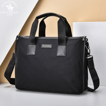 Saint Paul mens bag Briefcase Business handbag Mens Oxford cloth lightweight canvas Leisure travel bag Business bag