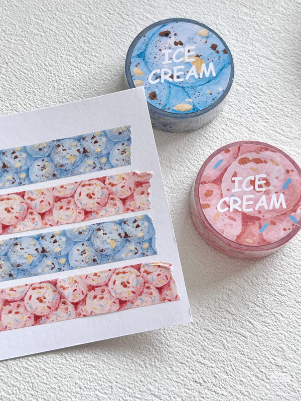 Dudu Cat Two-Color Ice Cream Ball and Washi Tape Packaging Dudu Cat Two-Color Ice Cream Ball and Washi Tape Packaging