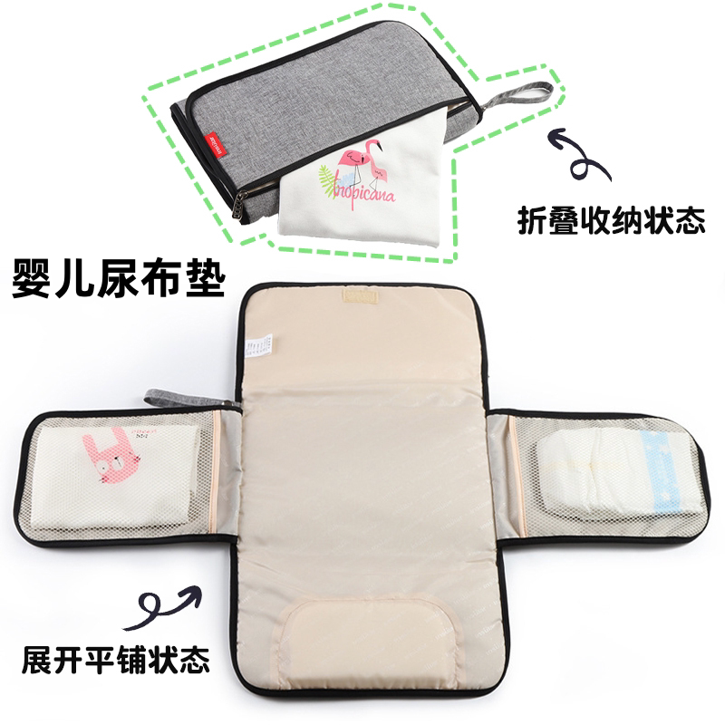 Baby Diaper Changing Pad, Multi-Functional, Portable, Easy to Store, Waterproof Pad, Diaper Bag