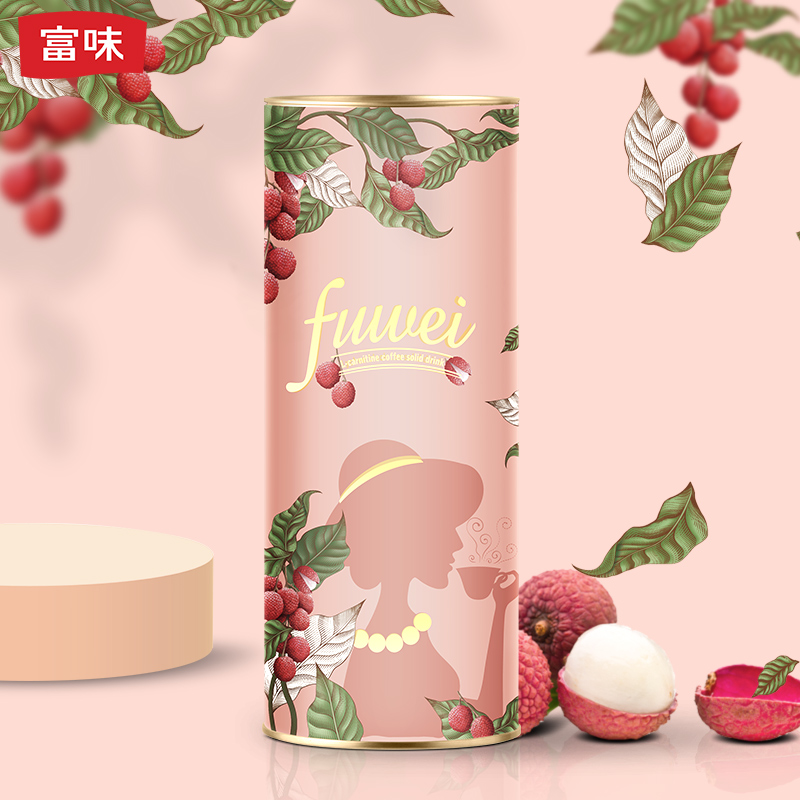 Fuwei lychee black tea drink instant fruity tea drink fruit tea tea bag 10 cans