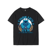 Футболка Cookie Monster в стиле ретро, черная