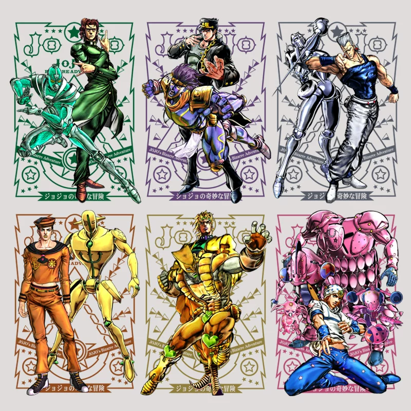 Футболка Jojo's wonderful adventure joint T -shirt пустая полоса Cheng Tailang Platinum Star Kisharma Killer Killer Queen короткий рукав
