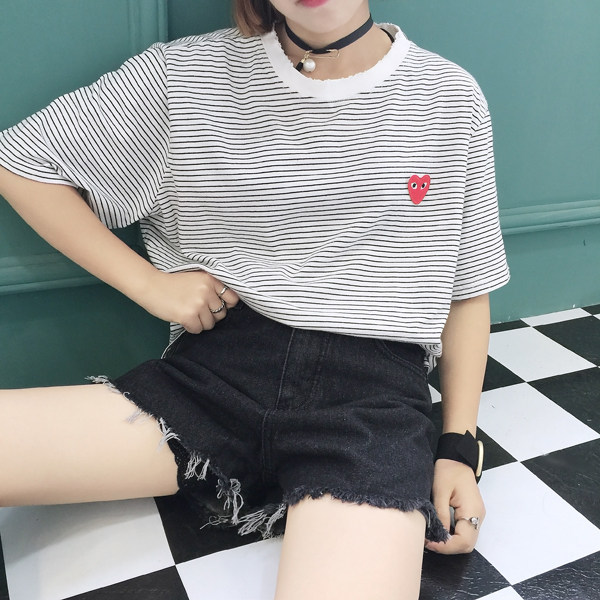 Summer new increased code shorts female chubby girl girl mm denim hot pants suitable for hip thigh thick pants 200 catty