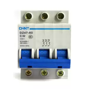Chint Miniature Circuit Breaker DZ47-60 33p 32A Chint Air Switch DZ47 Triple Pole C C32