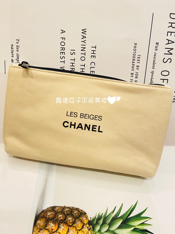 Domestic Membership Gift Chanel Beige Fashion Cosmetic Bag Clutch Black Toiletry Bag Cosmetics Storage