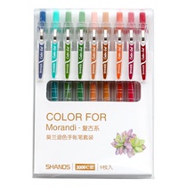 Morandi color stationery color gel pen students use simple ins girl heart account special pen set