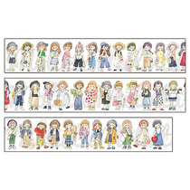 Zhuo Dawang tape turned over a page of the whole roll of the hand tent stickers sub-pack A Zhuo wear the character basic collage scenery full set