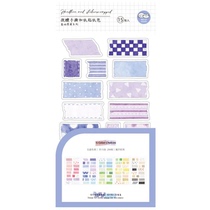 Tillado ins Wind cute grid sub basic account Japanese color and paper material decorative hand account sticker