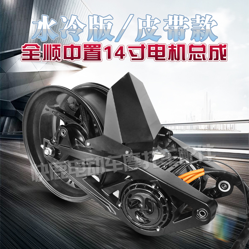 Transit mid-mounted 14-inch belt version double shock absorption water-cooled version motor assembly wide tire 4000W