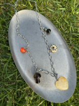 softstone｜Apple Mushroom Stone Natural Agate Love Pendant Necklace