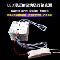 led light bar diffuse reflection blockchain 12V light box light source module square light with roller curtain light film ceiling light