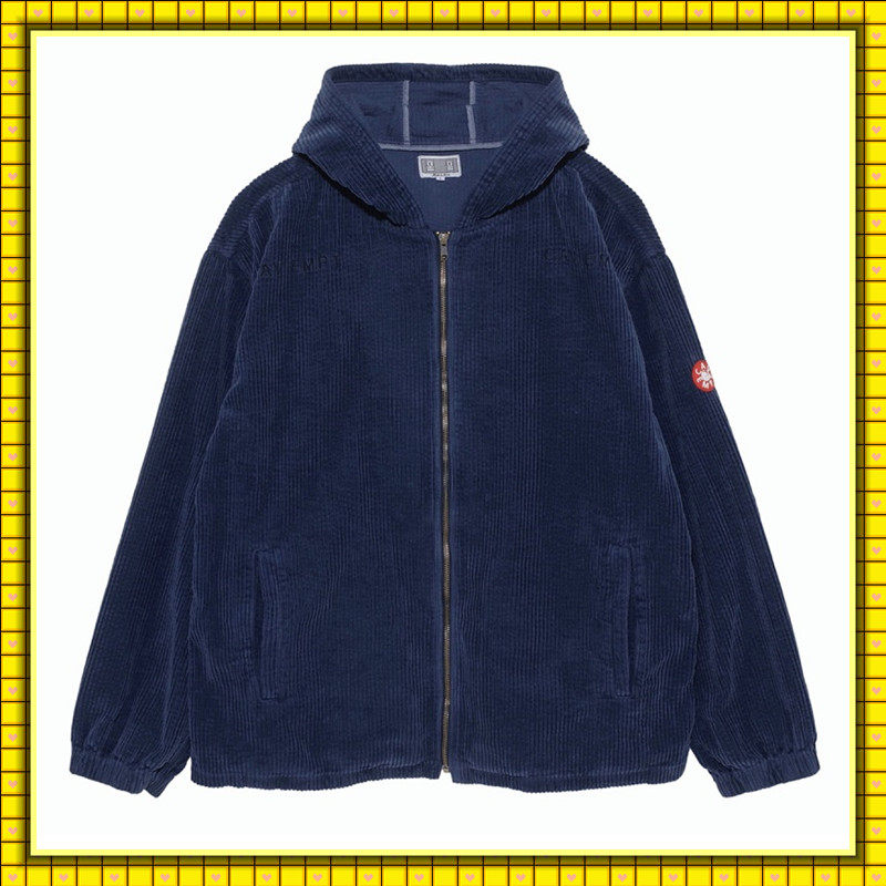 CAVEMPT C E WALE CORD PARKA day tide solid color corduroy jacket hooded jacket for men and women