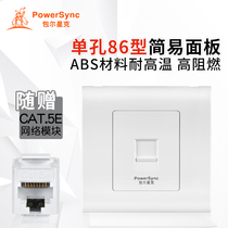 Bauer Star PowerSync One Hole Telephone Voice Network Cable Computer Information Socket Type 86 Panel
