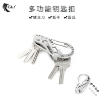 Key storage Divine Instrumental Multifunction Mens Key Clip Large Capacity Containing Bag Creative Car Key Buckle Stainless Steel