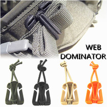 ITW MOLLE heavy hanging buckle with elastic rope 1 inch webbing finishing buckle fixed buckle reel clip 4 colors available
