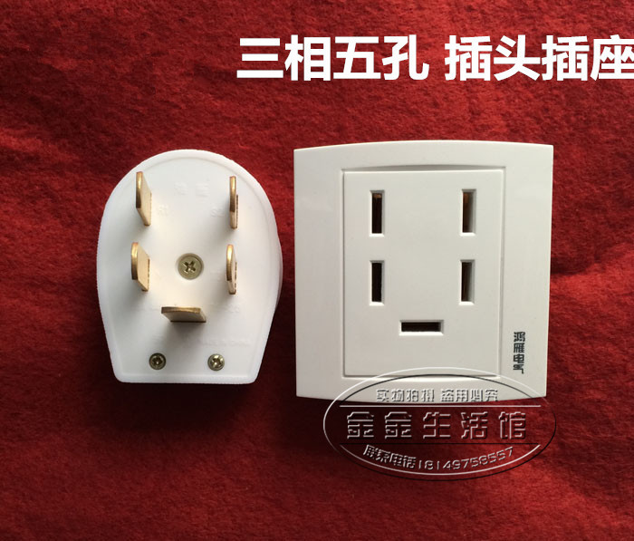 Hon Goose Switch Socket panel Three-phase five-wire 25A socket 25A Five-hole socket plug