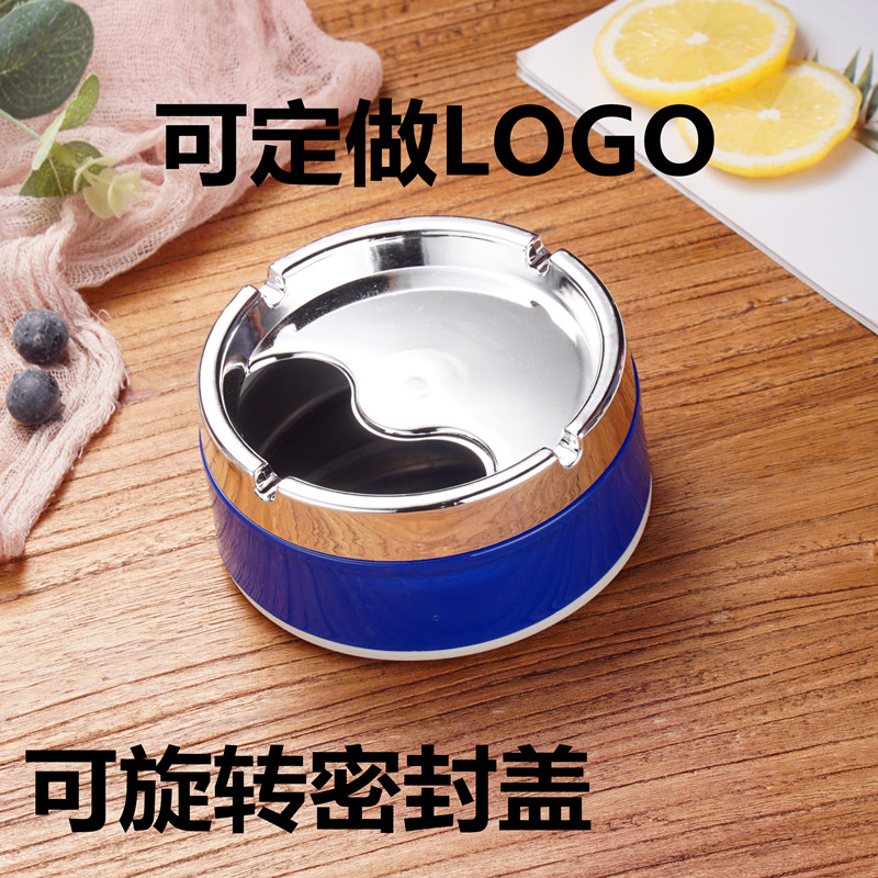 New creative ashtray with lid ashtray with lid for living room household car with lid compact indoor anti-fall