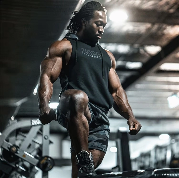 Sống ra khỏi tôi Ryderwear mùa hè ngụy trang áo len không tay trùm đầu sắt vest thể dục không tay áo hoodie nam - Thể thao lông cừu / jumper