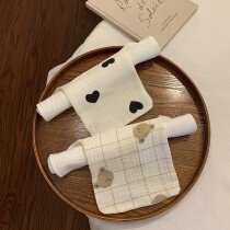 ins Korean version pure cotton baby sweat towel kindergarten children summer gauze sweat towel soft skin-friendly pad sling