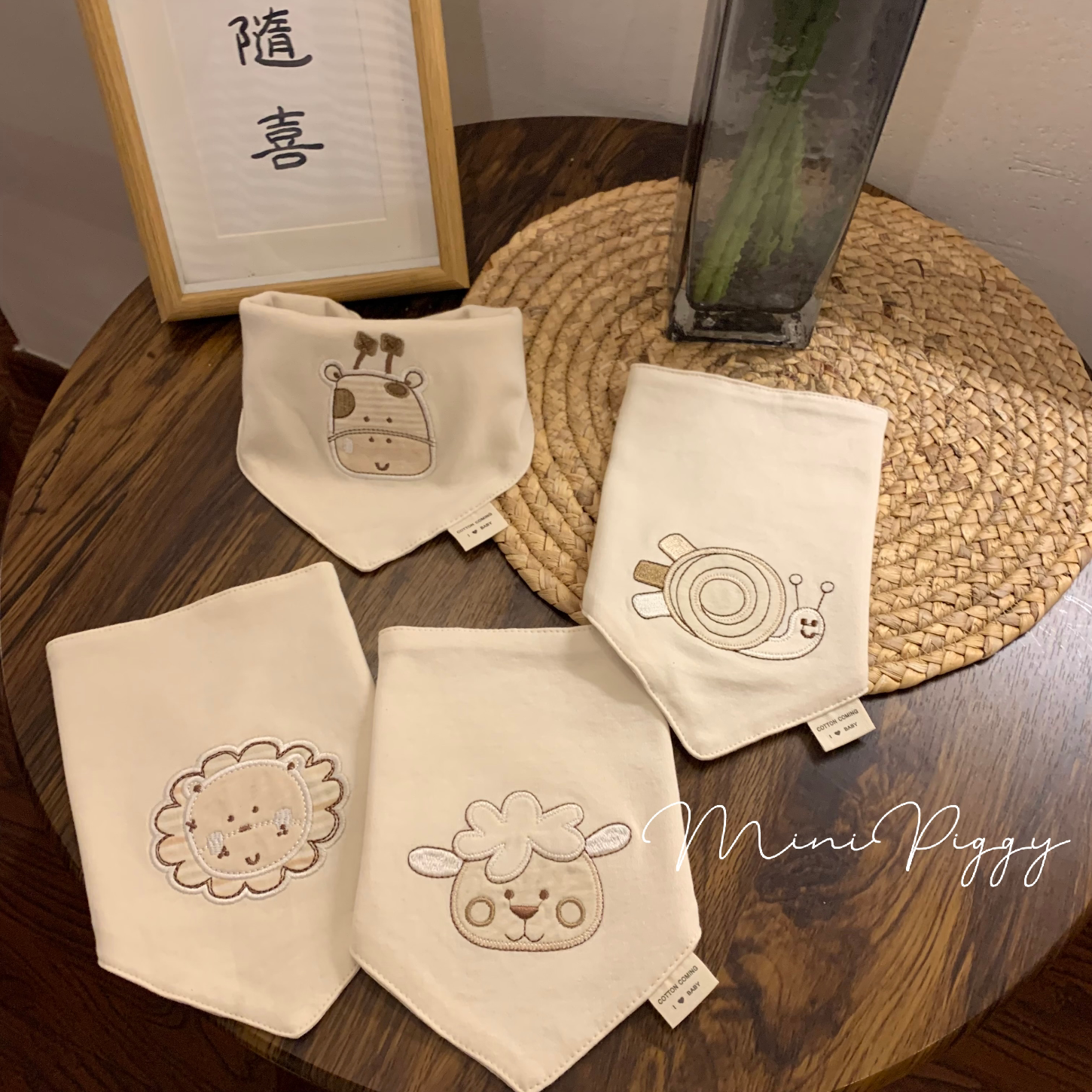 ins wind baby triangular towel spat towel child pure cotton autumn winter male and female baby enclosure for newborn saliva pocket 0-2