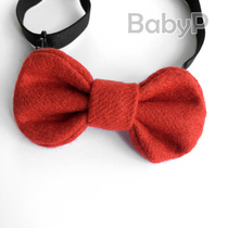 BabyP High-end Bespoke Collection Kids Baby Boys Circular Tutu Cute Wool Bow Tie Red