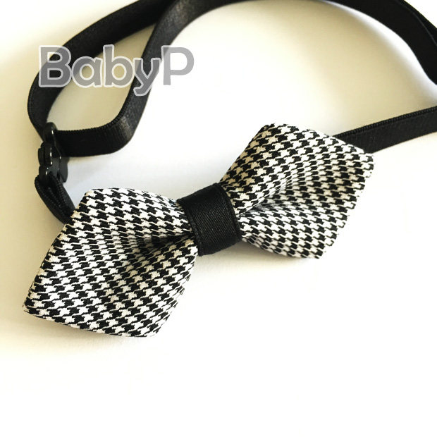 BabyP High-end Customised Child Neckline Boy Yingren Black And White Kilobirdie Gig Baby Bow Tie Knot