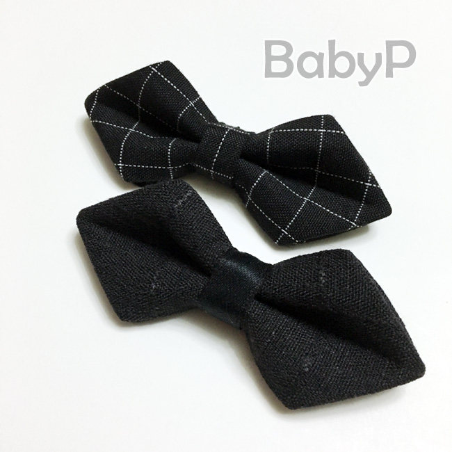 Sharp corner black collar knot boy baby boy led knot child 100 days old baby black plaid collar knot