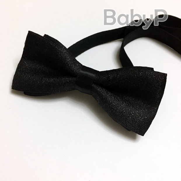 BabyP high-end custom low-key flash black bow tie Boy baby children's student banquet performance bow tie