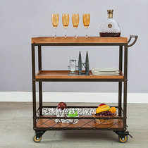 Dining car Hotel wine cart Restaurant kitchen Mobile hand push food delivery car Beauty salon cart Tea cart Household