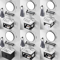 Bathroom washbasin cabinet combination Small apartment Nordic simple bathroom washbasin washbasin Wall-mounted basin