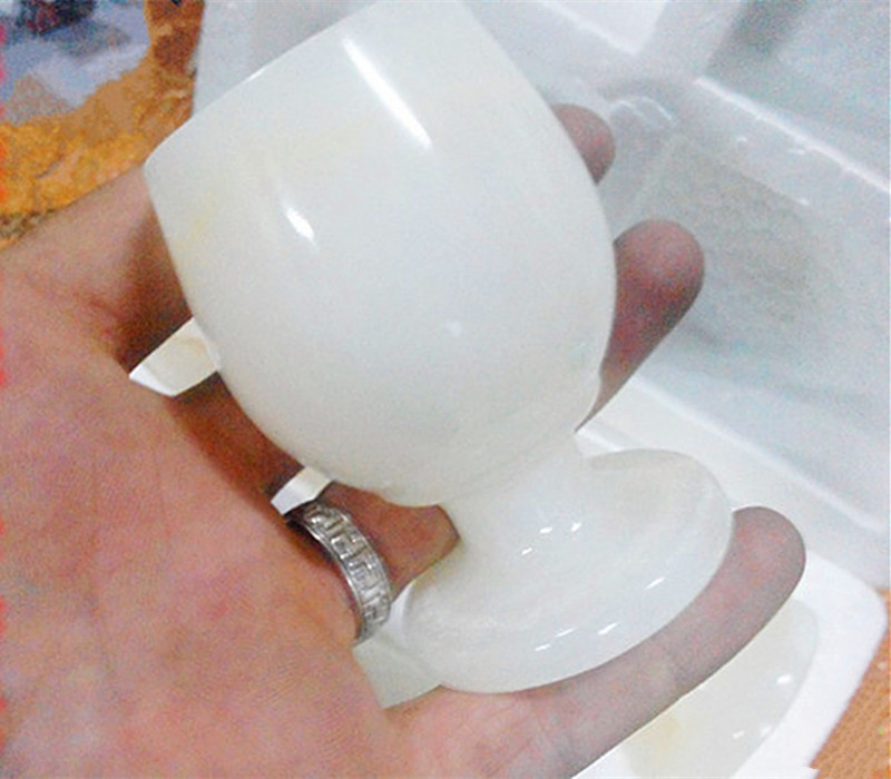 Pakistan featured natural jade flower jade wine glass pendulum piece set of gift big special price New products promotion