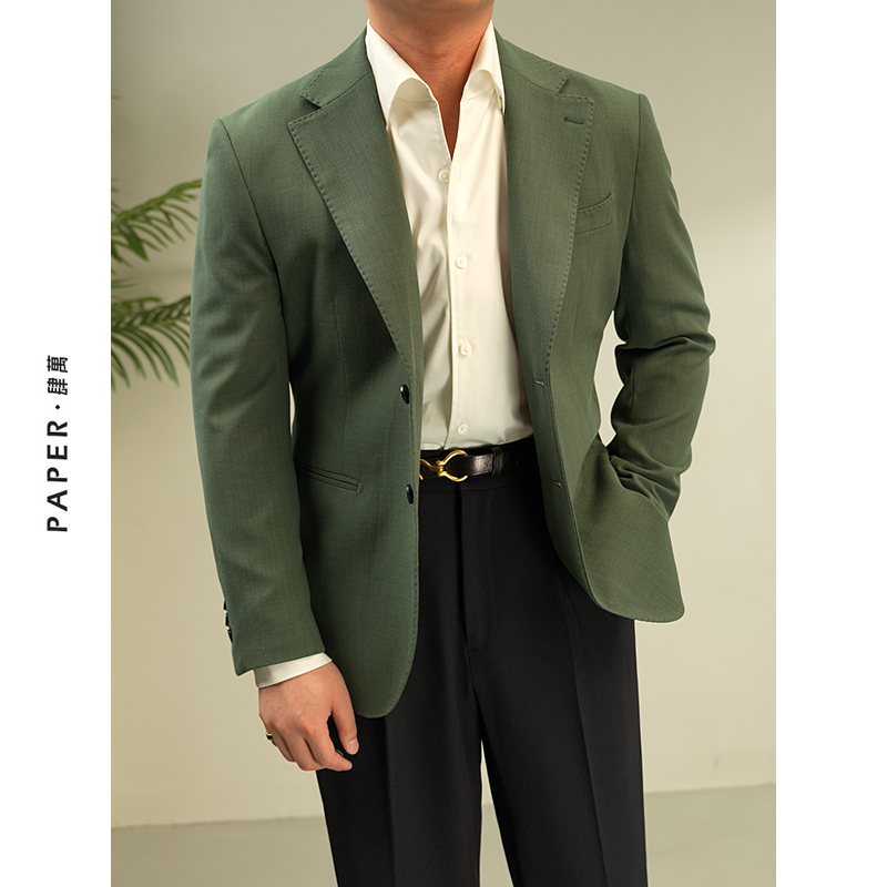 Paper Siwan Casual Gentleman's Single-Breasted Half-Lined Suit Jacket Business Casual Suit Naples Men's
