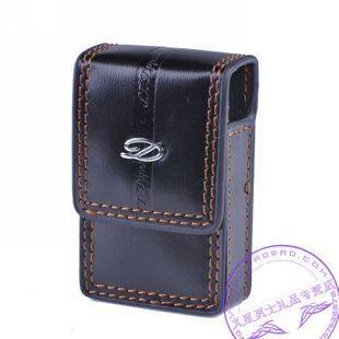 S T Dupont Dupont Lighter Special Leather Case Half Cover Leather Black Smooth Leather LOGO Brown Double Line - Taobao