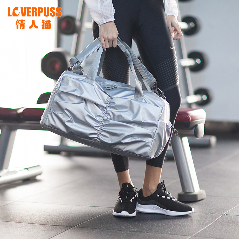 Fitness bag female leisure sports bag Dry and wet separation swimming bag Female large capacity training yoga bag Lightweight handbag